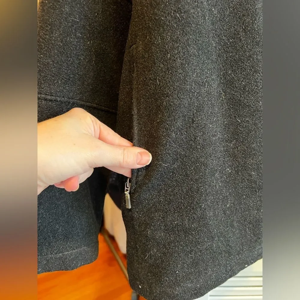 Patagonia Full Zip-Up Wool Blend Coat
